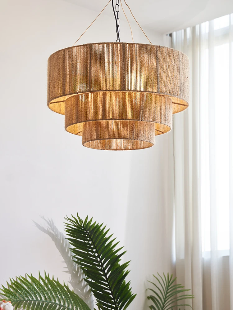 Decor Lighting Australia - 수제 등나무 보헤미안 복고풍 샹들리에 크리