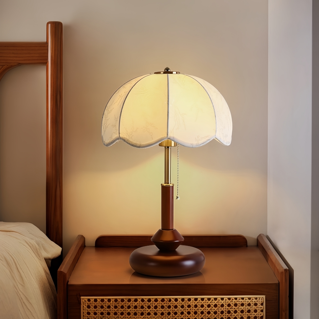 Lighting Decor Bedroom - 빈티지 스캘럽 돔 테이블 램프, 침실