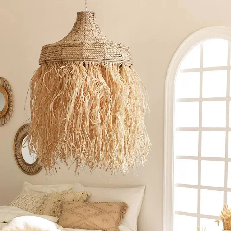 Decor Lighting Australia - 수공예 라탄 풀 펜던트 램프 와비사비