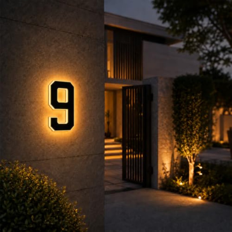 Decor Lighting Address - 태양열 LED 집 번호 표시등 방수