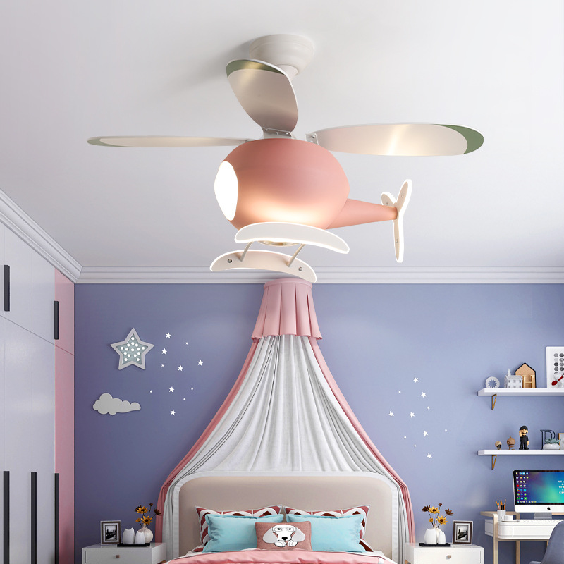 Lighting Decor In Room - 현대 창조적 인 만화 비행기 팬