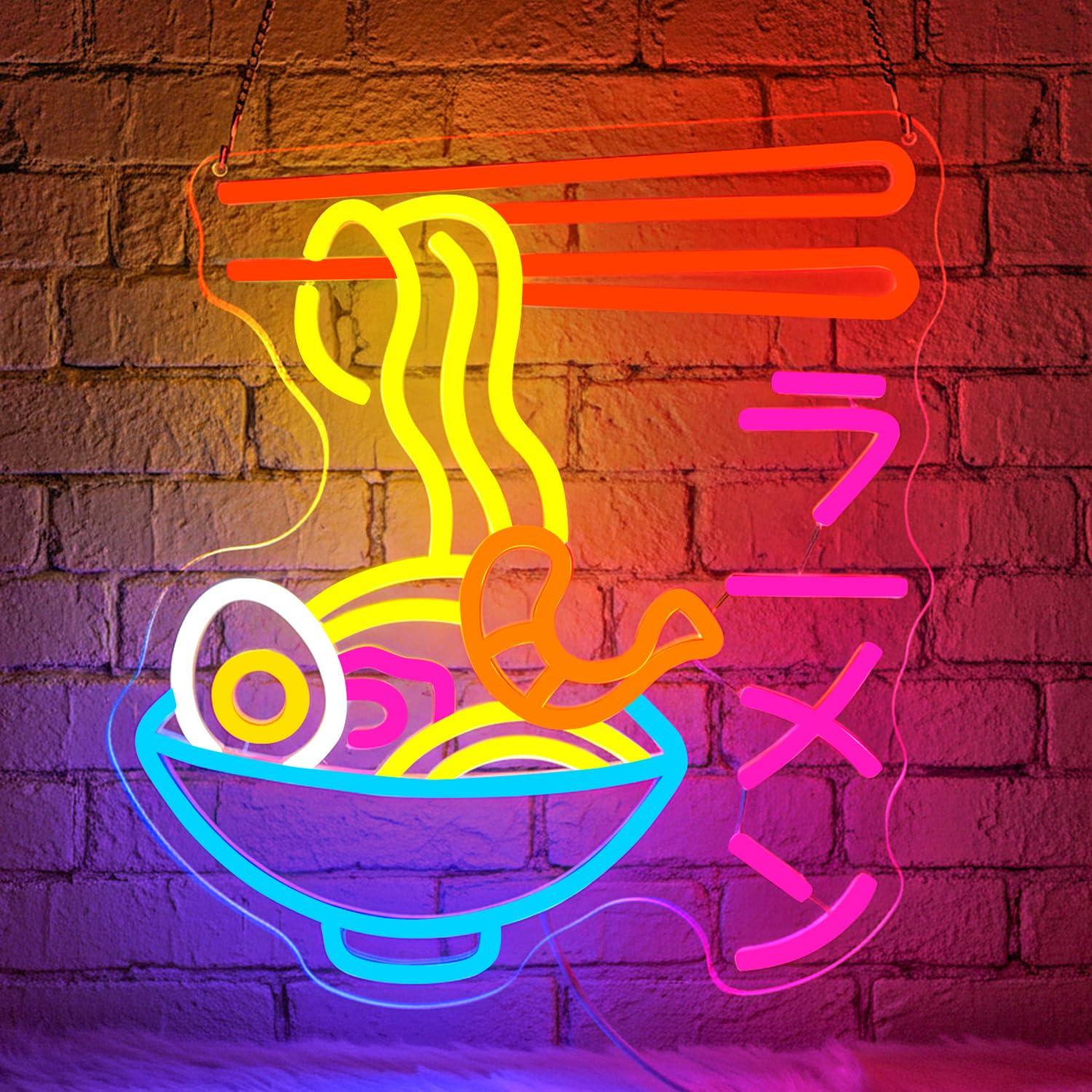 Kitchen Decor Lighting - 라면 네온사인 일본식 국수 그릇 LED