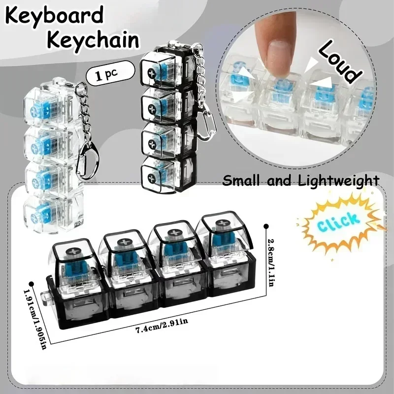 LED 라이트업 키체인 키보드 클릭 가능 버튼 피젯 토 - Office Lighting Decor 리뷰 및 가격