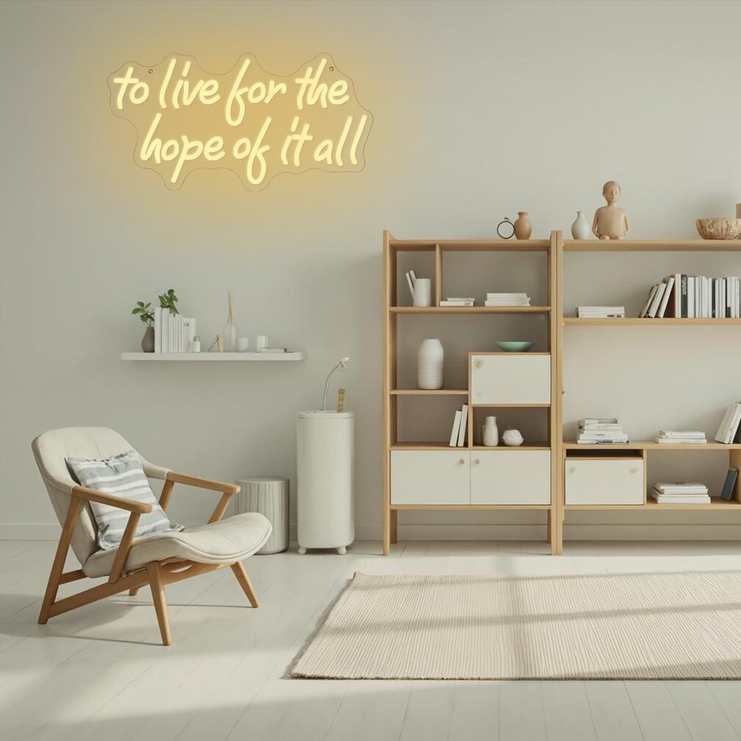 희망을 위한 삶을 살아가기 네온사인 USB 전원 LED - Led Lighting Wall Decor 리뷰 및 가격
