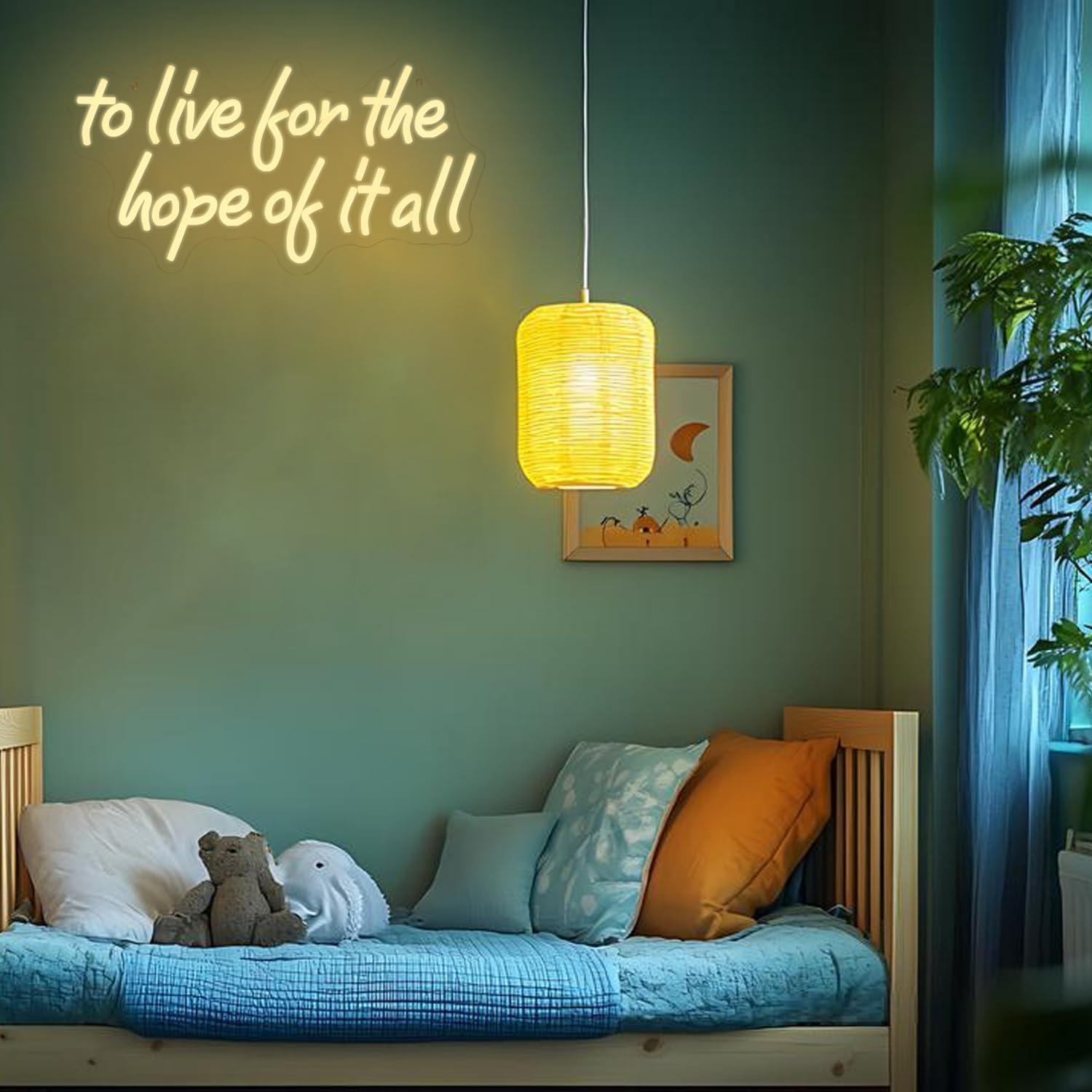 희망을 위한 삶을 살아가기 네온사인 USB 전원 LED - Led Lighting Wall Decor 리뷰 및 가격