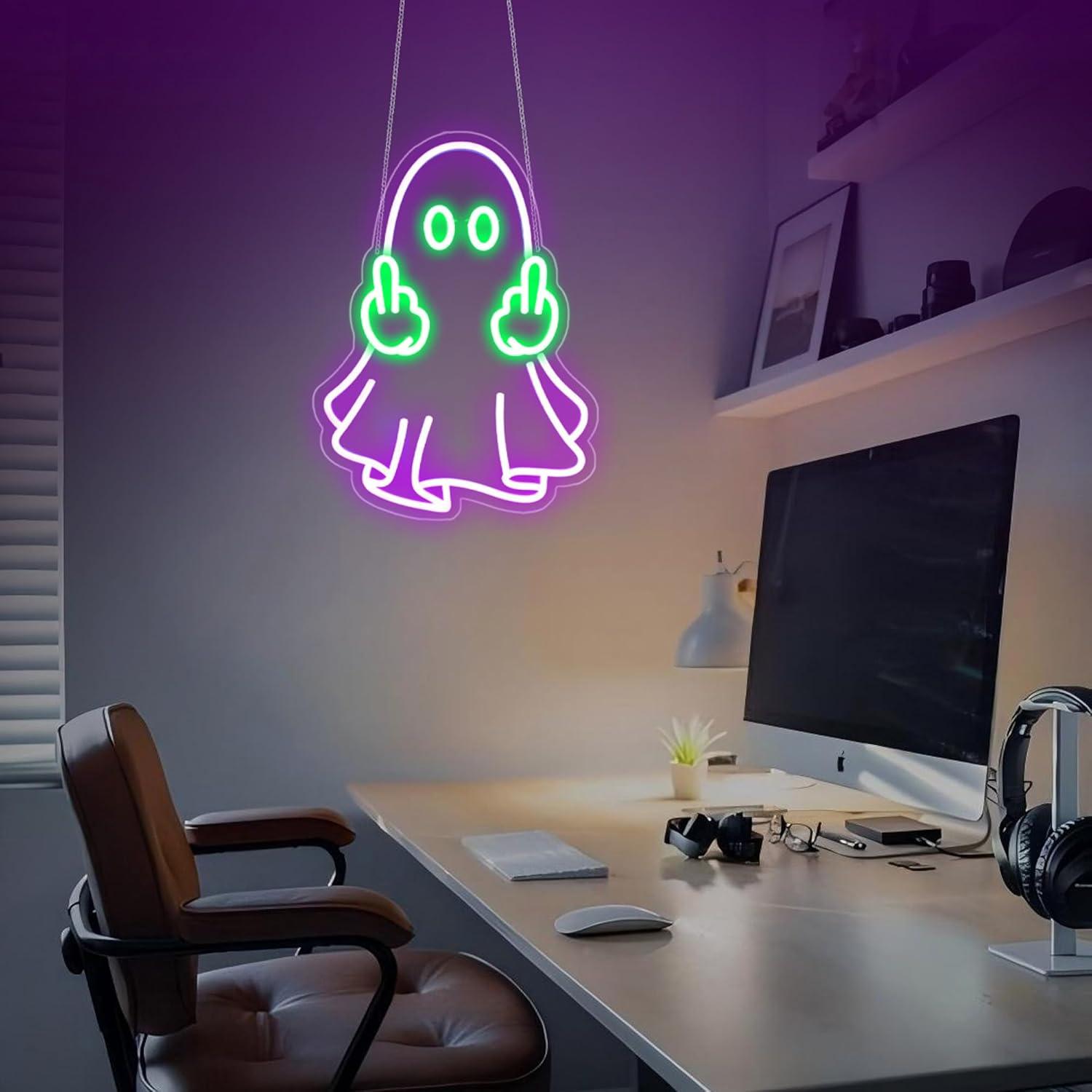 유령 네온사인 USB 전원 LED 디밍 가능 네온 조명 - Led Lighting Wall Decor 리뷰 및 가격