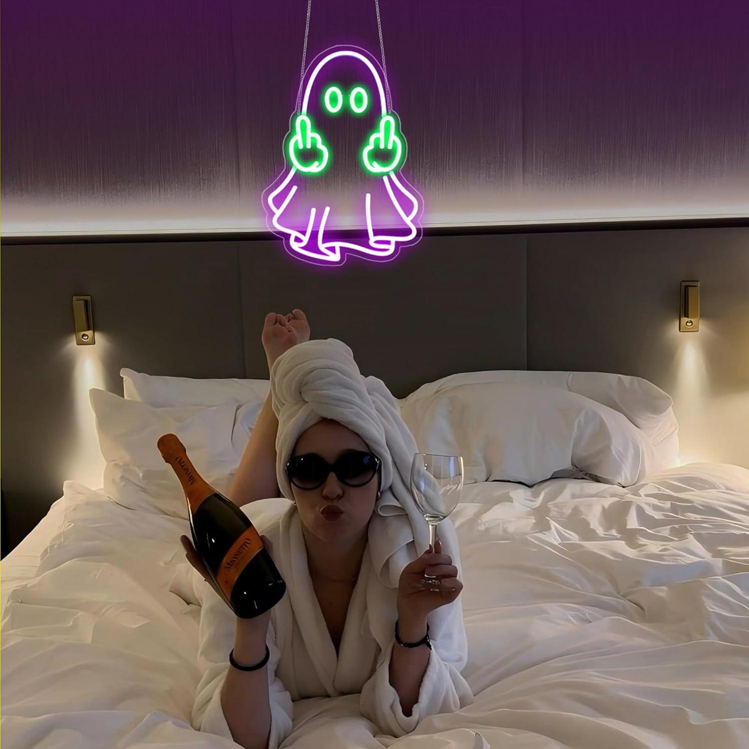 유령 네온사인 USB 전원 LED 디밍 가능 네온 조명 - Led Lighting Wall Decor 리뷰 및 가격