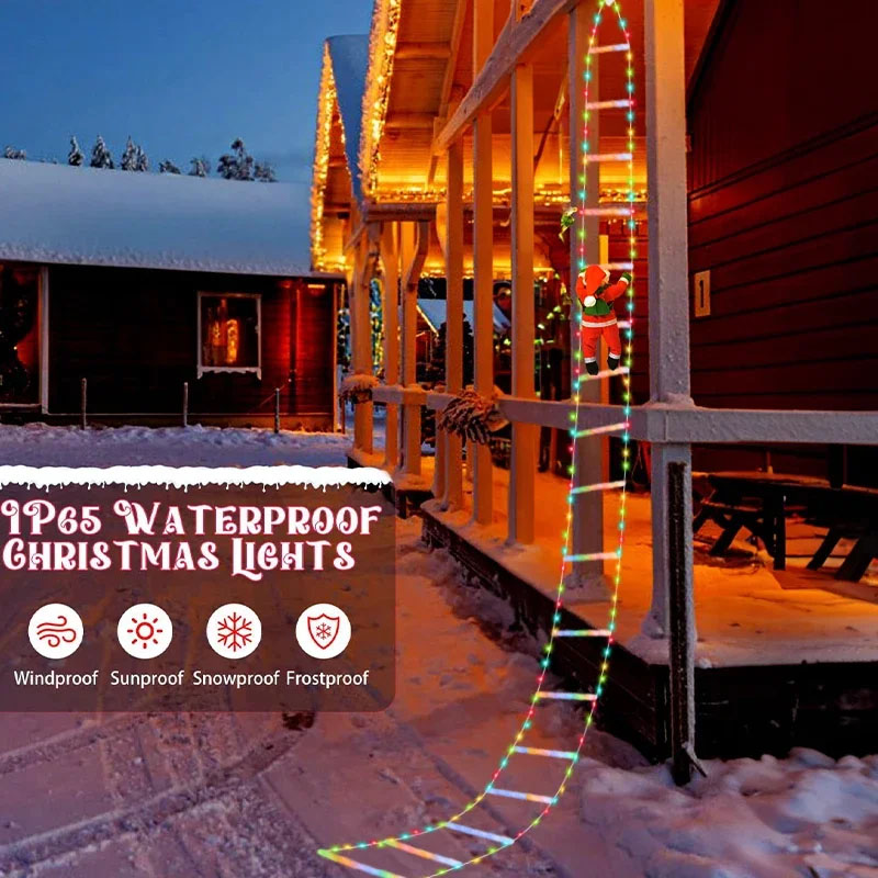 LED 크리스마스 조명 산타클로스 장식 사다리형 조명줄 - Lighting Decoration Outdoor 리뷰 및 가격