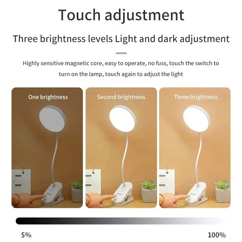 휴대용 USB 충전식 클립형 책상 램프 3가지 색온도  - Office Lighting Decor 리뷰 및 가격