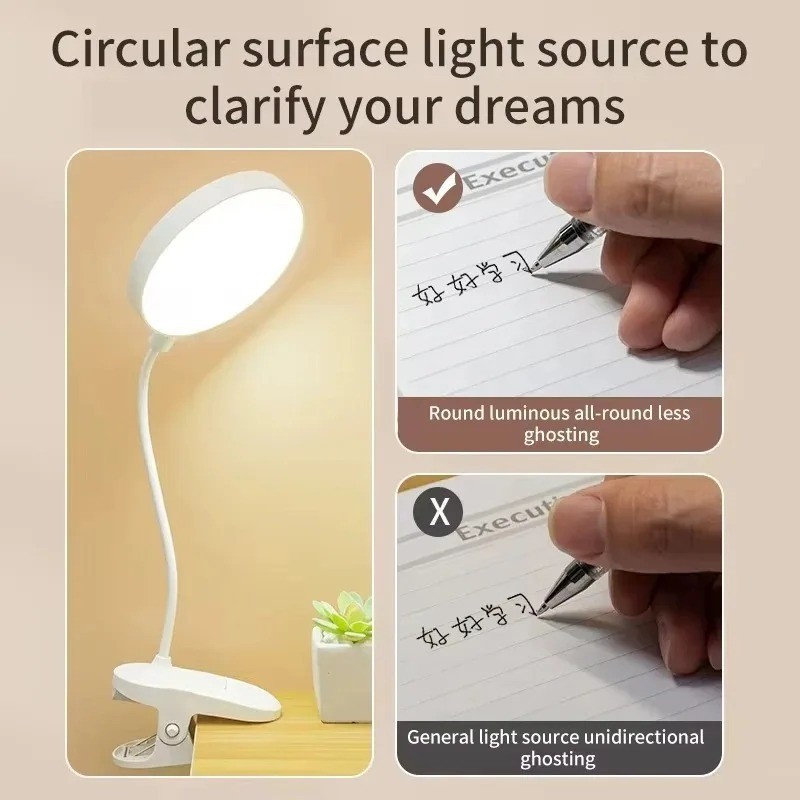 휴대용 USB 충전식 클립형 책상 램프 3가지 색온도  - Office Lighting Decor 리뷰 및 가격