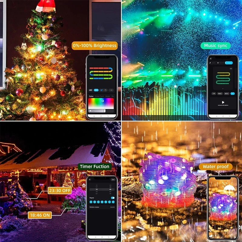 WS2812B 개별 제어 가능한 LED 스트링 조명 R - Decor Lighting Address 리뷰 및 가격