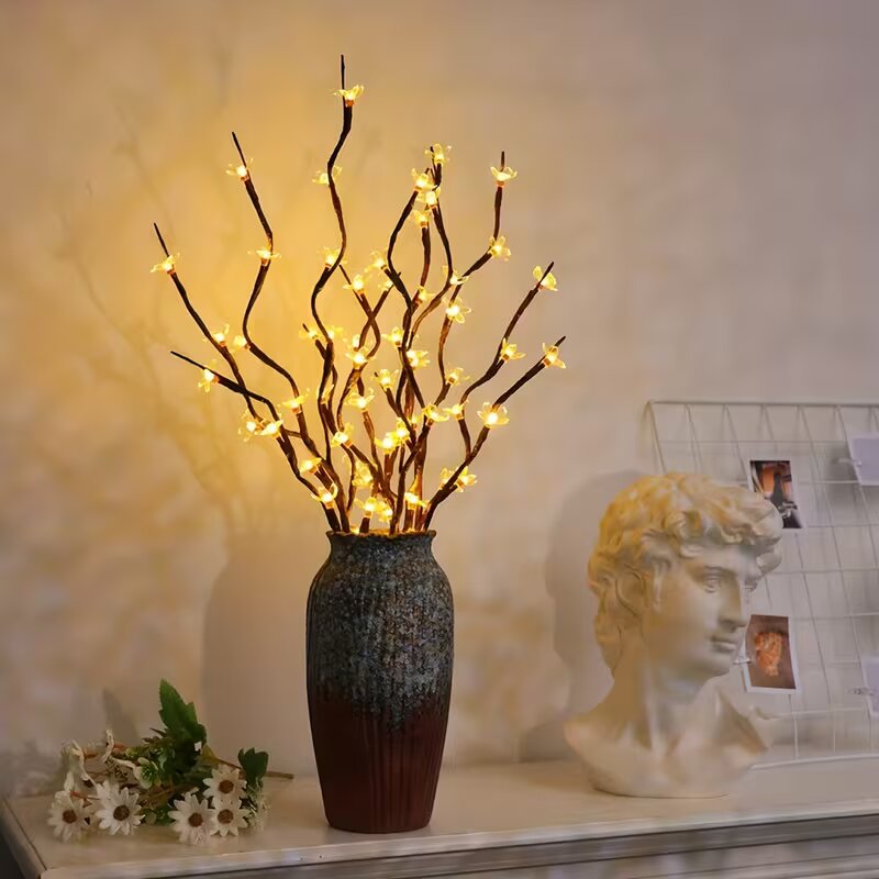 1/2PC 20LED 벚꽃 나무 가지 조명 실내외 홈  - Lighting Decoration Outdoor 리뷰 및 가격