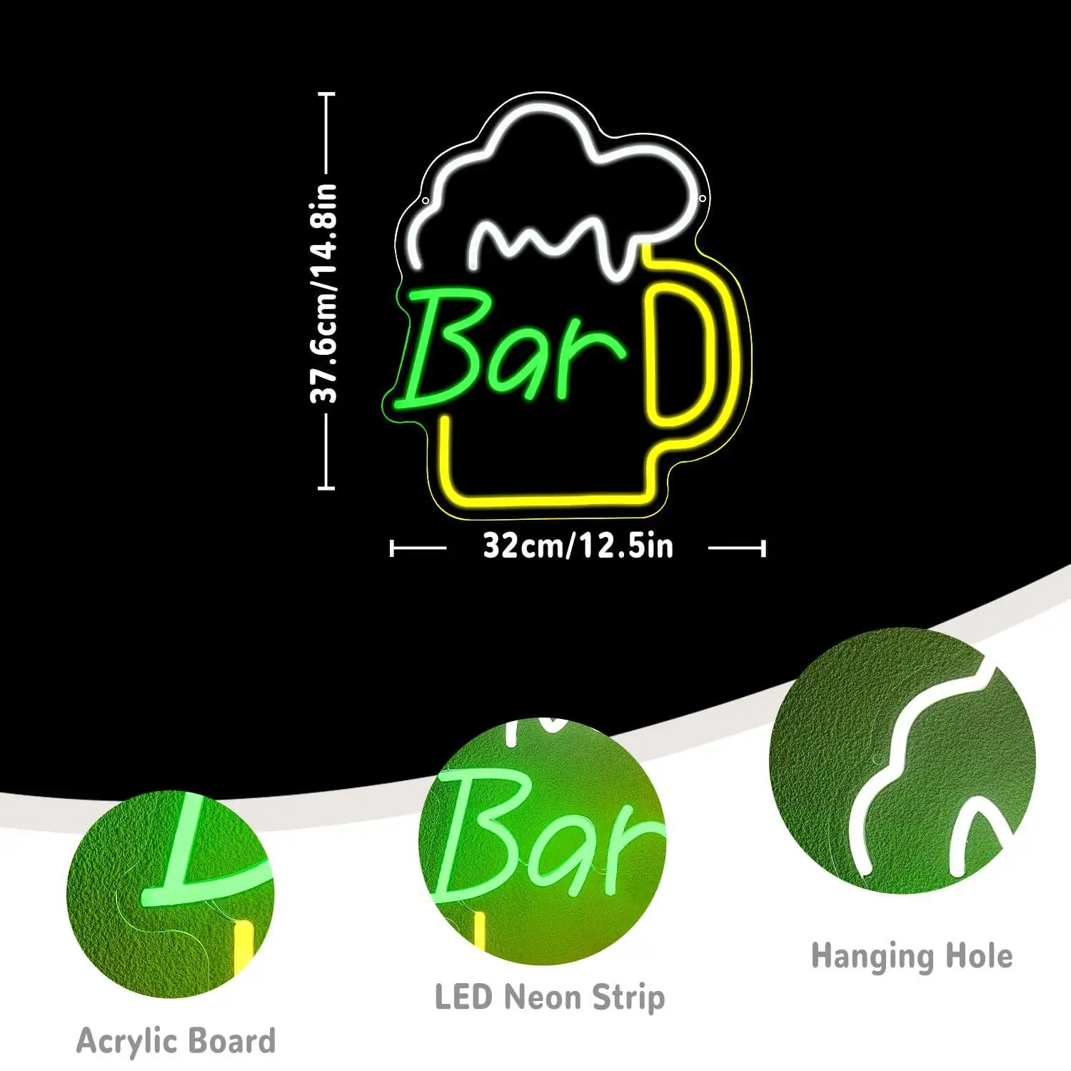 맥주 바 네온사인 USB 디밍 가능 LED 조명 (사업 - Led Lighting Wall Decor 리뷰 및 가격