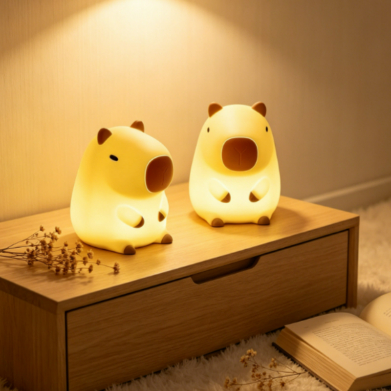 귀여운 애완용 카피바라 수면등 만화 실리콘 창의적인 침 - Decor Lighting Sales 리뷰 및 가격