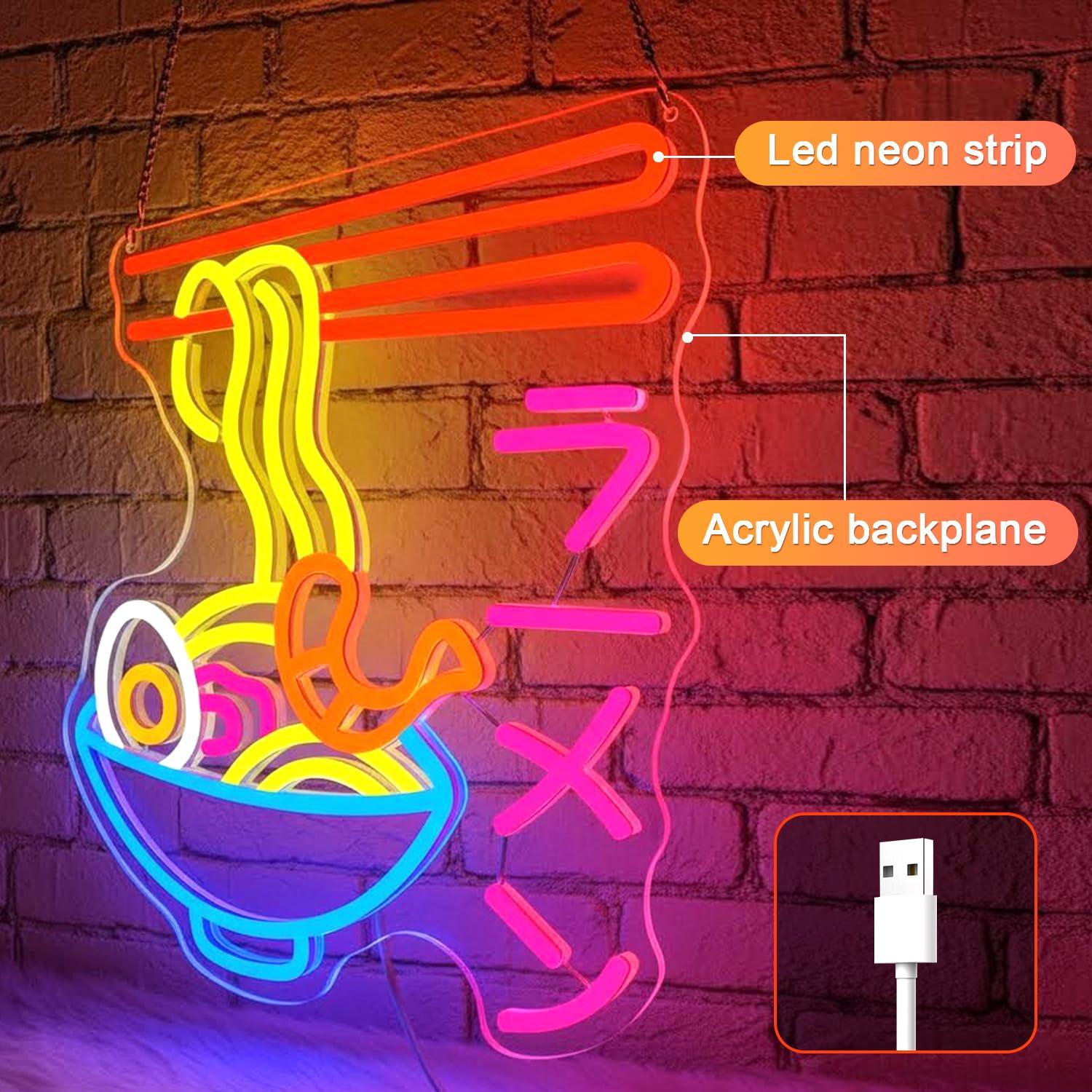 라면 네온사인 일본식 국수 그릇 LED 네온 조명, 라 - Kitchen Decor Lighting 리뷰 및 가격