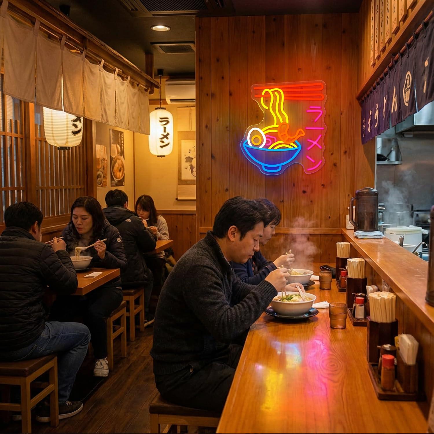 라면 네온사인 일본식 국수 그릇 LED 네온 조명, 라 - Kitchen Decor Lighting 리뷰 및 가격