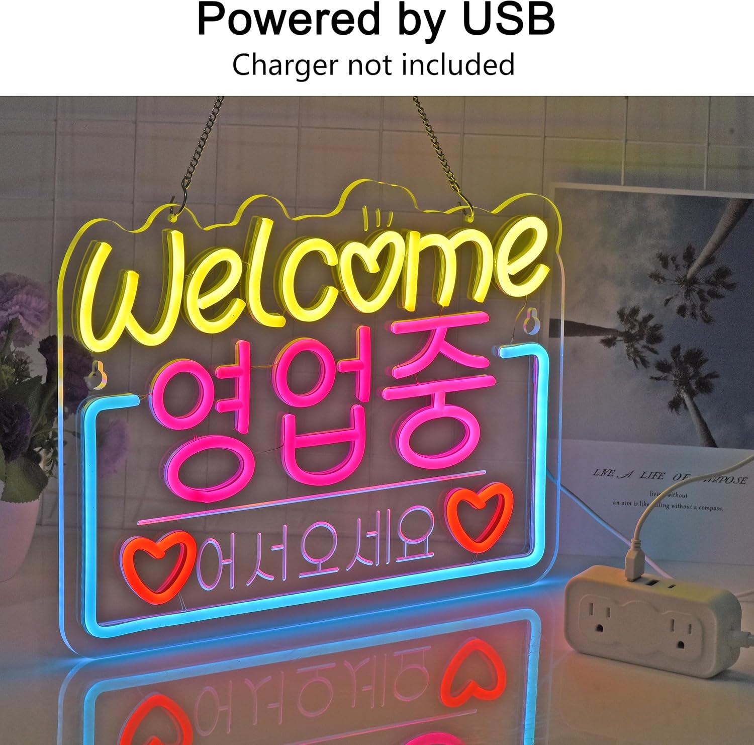 한국어 환영 판매 네온 사인 네온 불빛 레스토랑 매장  - Decor Lighting Sales 리뷰 및 가격