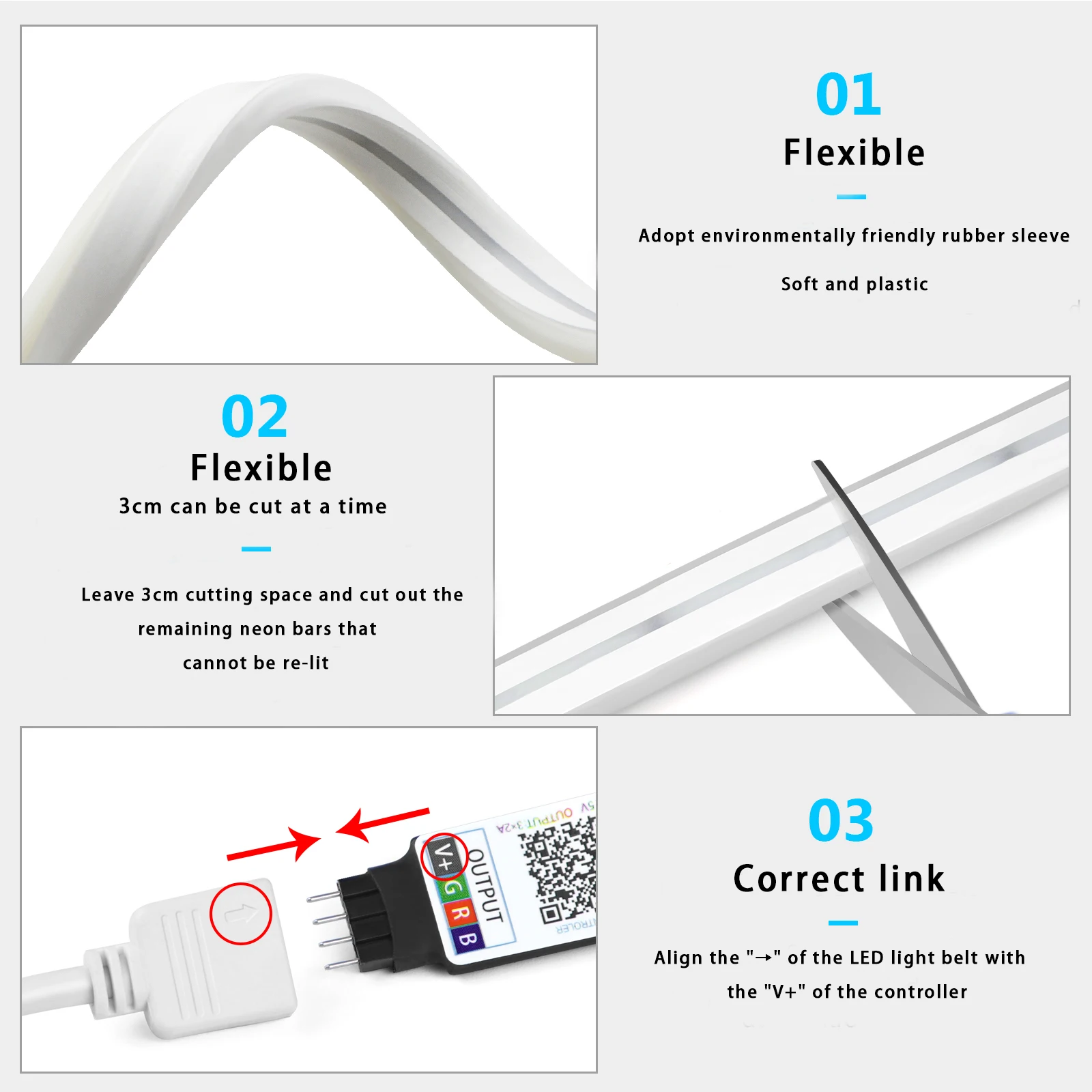 1-5m RGB LED 네온 스트립 라이트 5V USB - Lighting Decor In Room 리뷰 및 가격